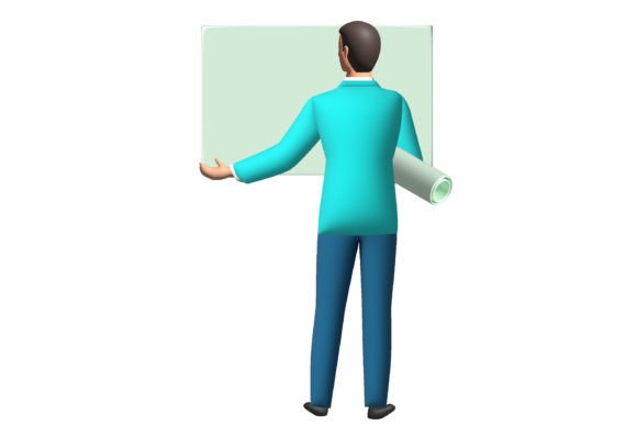 3D Business Man Isolated Engineer Concept: Visualizing Professional Versatility