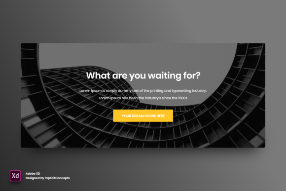 Call to Action Real Estate Adobe XD