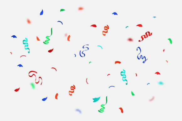 Elevate Designs with Colorful Ribbons and Confetti