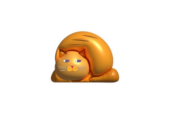 Evaluating the 3D Portrait of Yellow Cat Isolated for Modern Digital Design