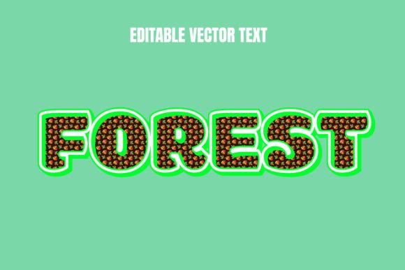 Forest Editable Vector Text Effect: A Practical Evaluation for Designers