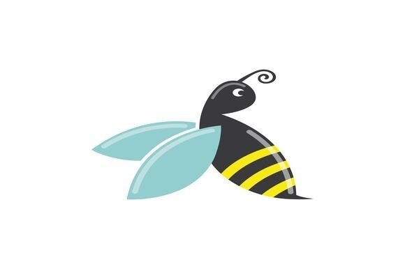 Honey Bee Logo Vector Icon Illustration