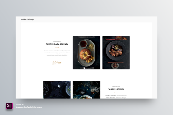 Restaurant Opening Times - Adobe XD: Designing Clarity for Hospitality Interfaces