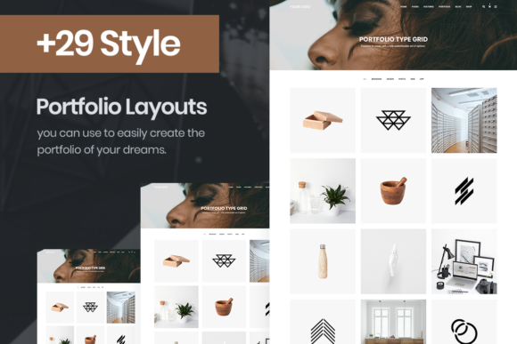 Streamline Your Creative Presentation with Full Portfolio Layouts - PSD Template
